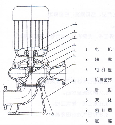 大東海泵業(yè)立式排污泵結(jié)構(gòu)圖