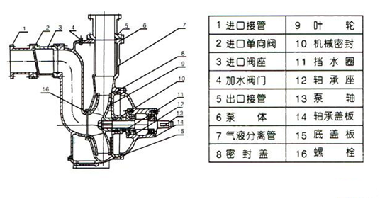 大東海泵業(yè)zw泵結(jié)構(gòu)圖